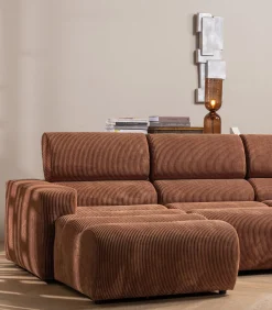 Sale Novi 1-Zits Element Bank - Ribstof - Terra - 86x82x113 Zetels