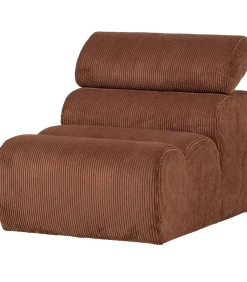 Sale Novi 1-Zits Element Bank - Ribstof - Terra - 86x82x113 Zetels