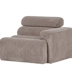 Hot Novi 1-Zits Element Bank Arm Links - Ribstof - Zand - 86x109x113 Zetels