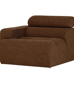 Clearance Novi 1-Zits Element Bank Arm Links - Polyester - Mokkabruin Zetels