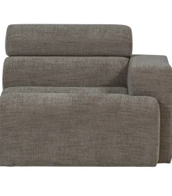 Outlet Novi 1-Zits Element Bank Arm Rechts - Polyester - Grijs Melange Zetels