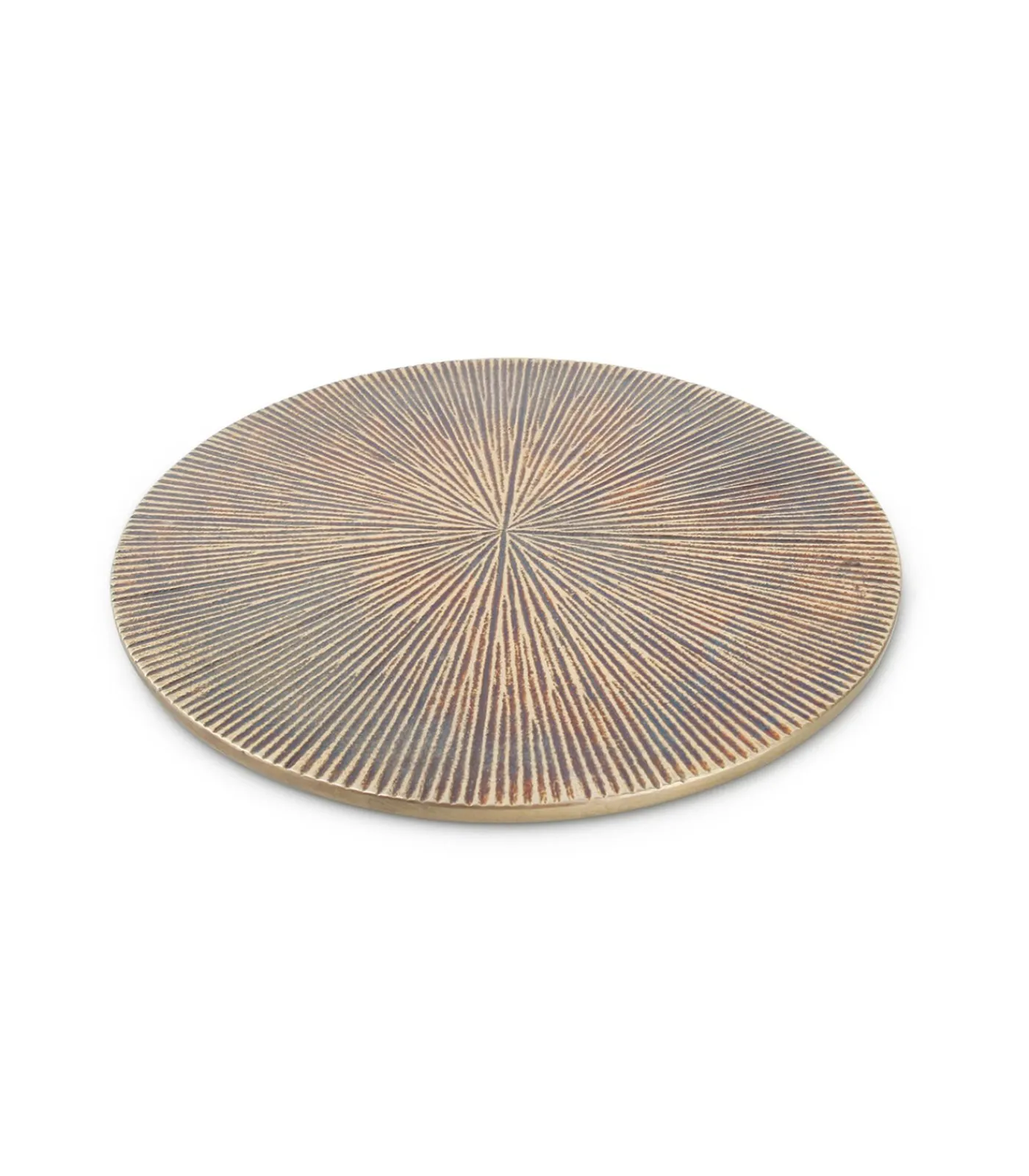 Hot Onderzetter 20cm geribbeld goud Charm - (x2) Keukenaccessoires