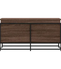 New Opbergbox met deksel 100x40x51,5 cm bewerkt hout bruin eiken Organiseren