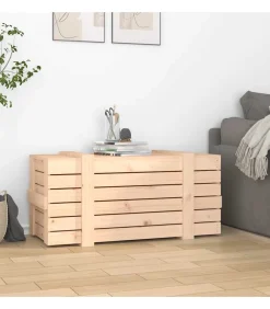 Clearance Opbergbox 91x40,5x42 cm massief grenenhout Organiseren