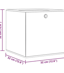Best Opbergboxen 10 st inklapbaar 32x32x32 cm ongeweven stof grijs Organiseren