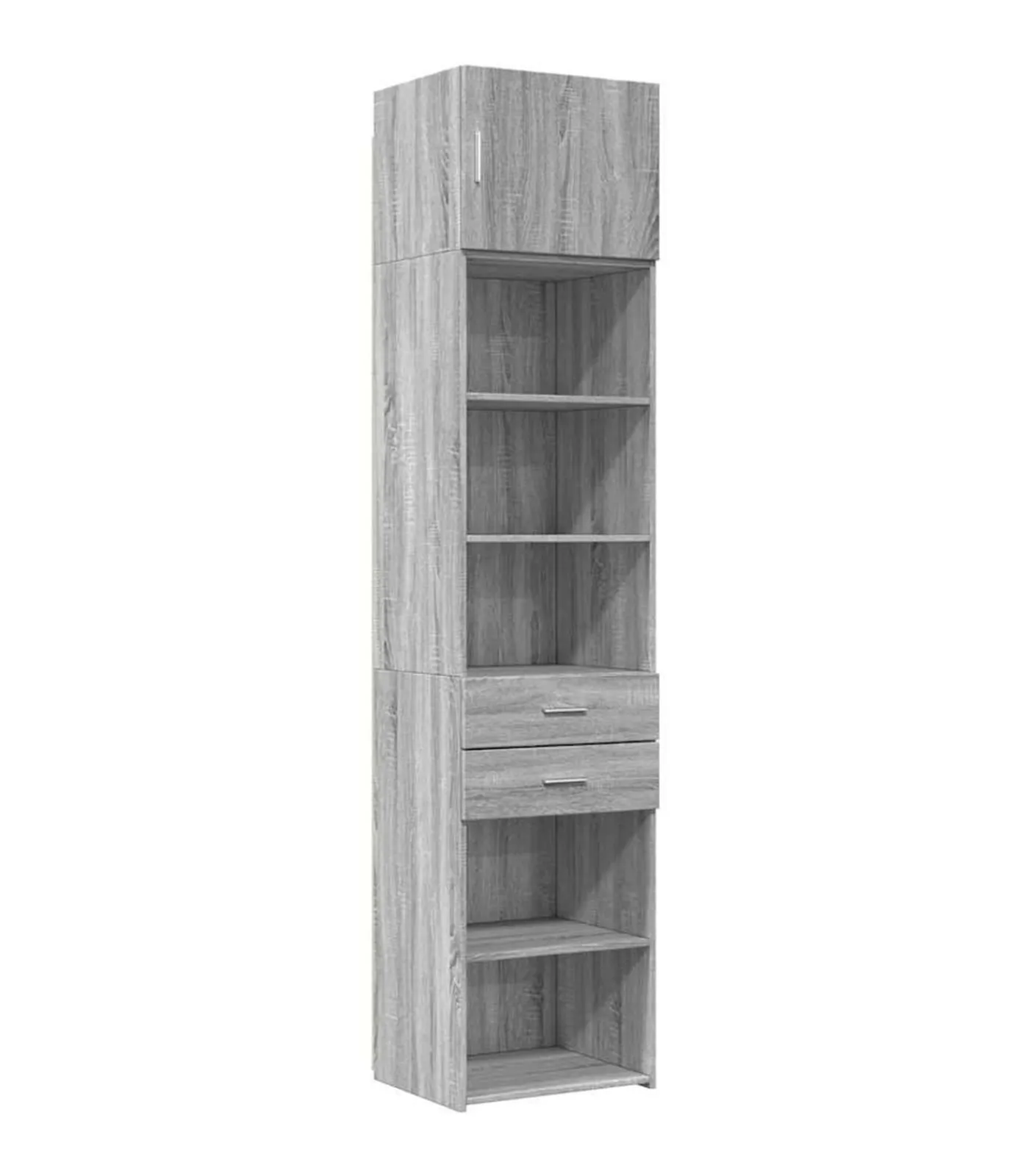 Online Opbergkast smal 50x42,5x225 cm bewerkt hout grijs sonoma eiken Meubels