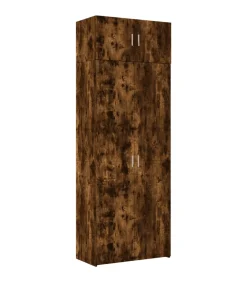 Hot Opbergkast 80x42,5x225 cm bewerkt hout gerookt eikenkleur Meubels