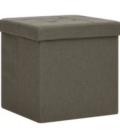 Best Opbergkruk inklapbaar kunstlinnen bruin Stoelen