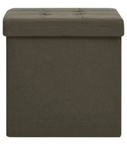 Hot Opbergkruk inklapbaar kunstlinnen donkerbruin Stoelen