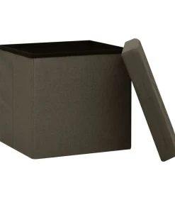 Hot Opbergkruk inklapbaar kunstlinnen donkerbruin Stoelen