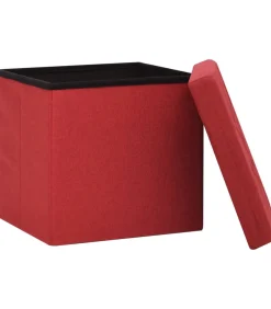 Hot Opbergkruk inklapbaar kunstlinnen wijnrood Stoelen