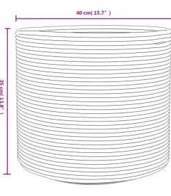 Opbergmand Ø 40x35 cm katoen bruin en wit Manden En Bakken