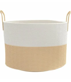 Sale Opbergmand Ø 51x33 cm katoen beige en wit Manden En Bakken