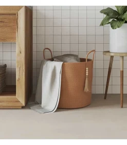 New Opbergmand Ø 40x35 cm katoen bruin Manden En Bakken