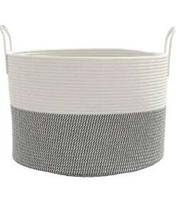 Sale Opbergmand Ø 51x33 cm katoen grijs en wit Manden En Bakken