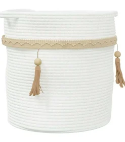 Best Opbergmand Ø 38x36 cm katoen wit Manden En Bakken