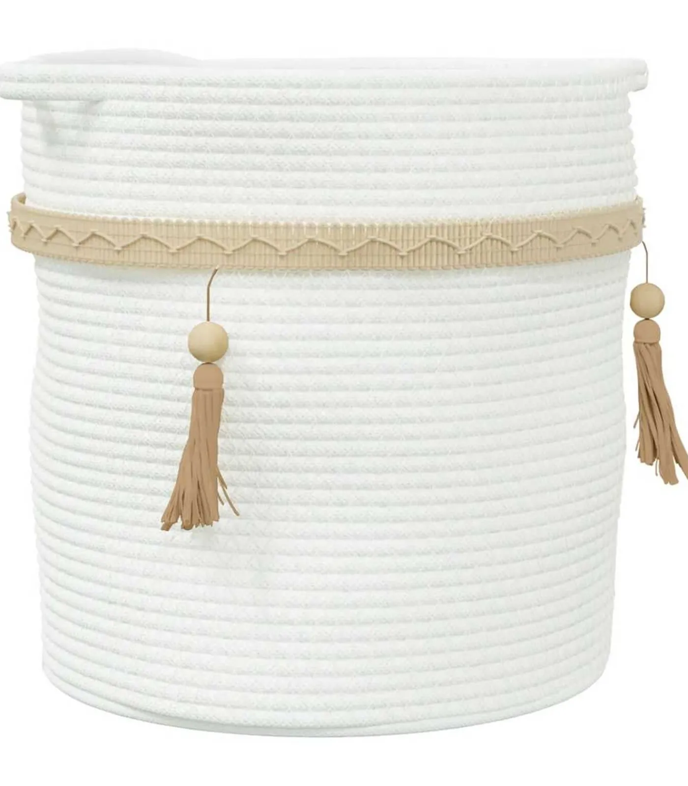 Best Opbergmand Ø 38x36 cm katoen wit Manden En Bakken