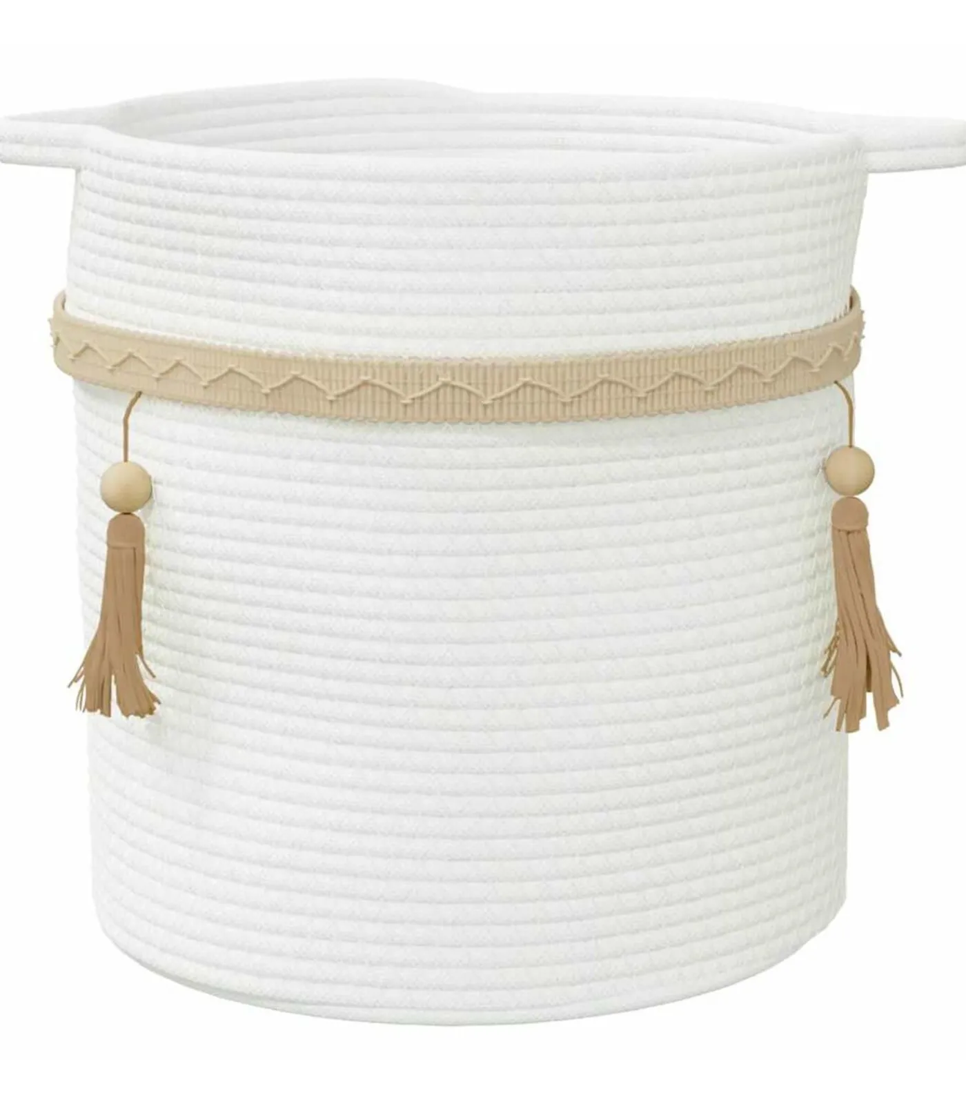 Best Opbergmand Ø 38x36 cm katoen wit Manden En Bakken