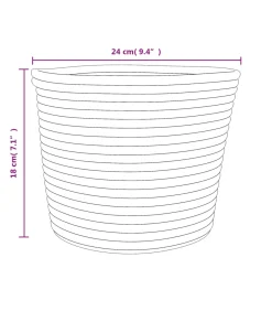 Online Opbergmanden 2 st Ø 24x18 cm katoen bruin en wit Manden En Bakken