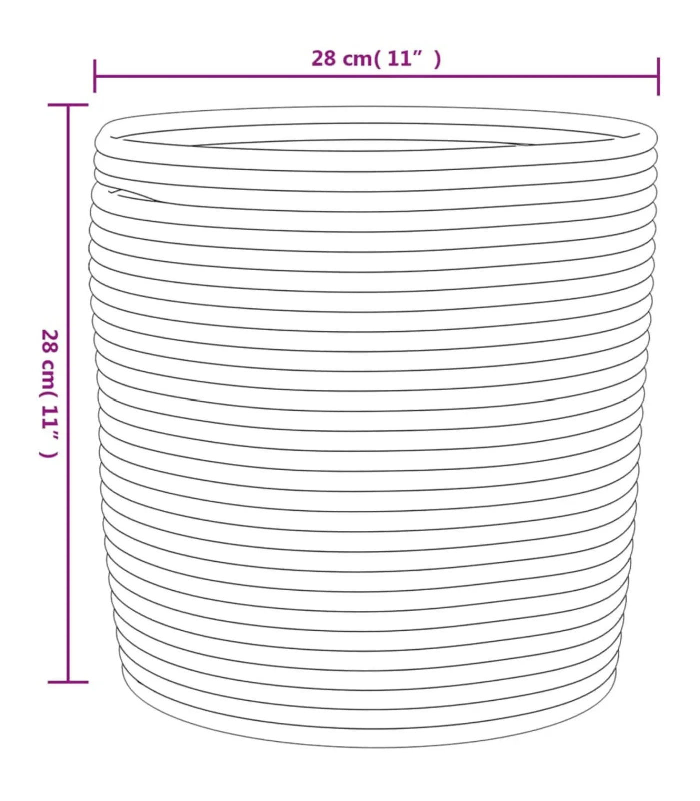 Best Opbergmanden 2 st Ø 28x28 cm katoen grijs en wit Manden En Bakken