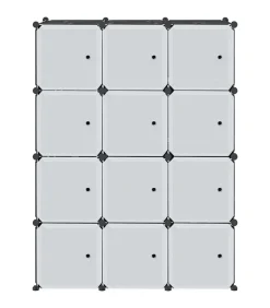 Outlet Opbergmeubel met 12 vakken en ophangstangen polypropeen Organiseren