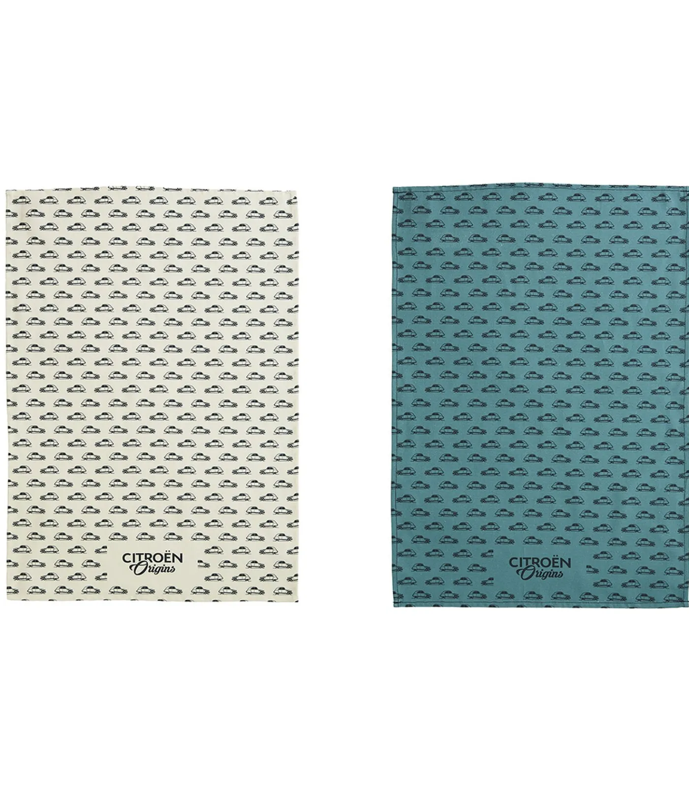 Outlet Origins - Set van 2 katoenen theedoeken met print Keuken- & Tafellinnen