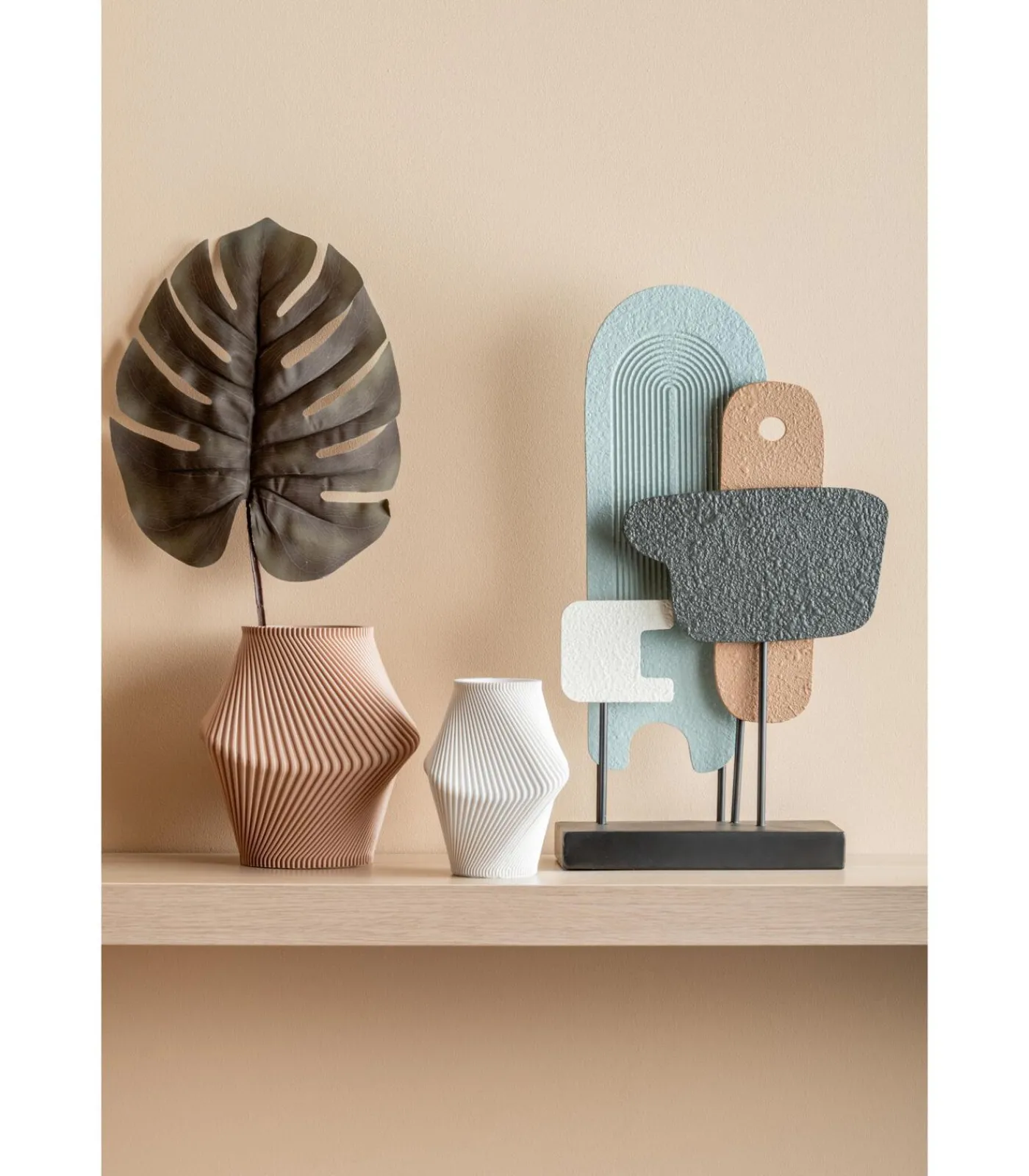 Sale Ornament Abstract Art - Multicolor - 27.5x11x49cm Decoratie