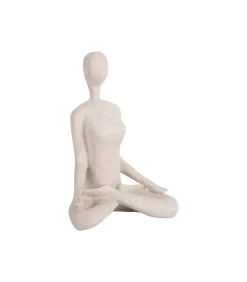 Sale Ornament Open Lotus - Grijs - 15x11x21cm Decoratie