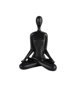 New Ornament Open Lotus - Zwart - 15x11x21cm Decoratie