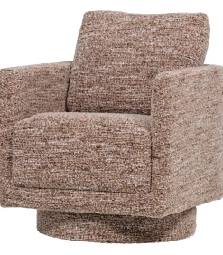 Best Oska Draaifauteuil - Melange Stof - Bruin - 64x78x79 Zetels