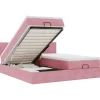 Hot Ottoman bed met matrassen 200x200cm fluweel roze Bedden