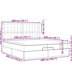 New Ottoman bed met matrassen en LED's 200x200cm fluweel roze Bedden