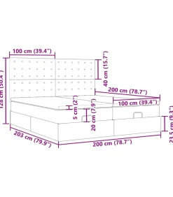 Sale Ottoman bed met matrassen en LED's 200x200cm fluweel roze Bedden