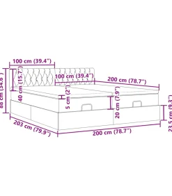 Ottoman bed met matrassen 200x200cm fluweel roze Bedden