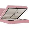 Hot Ottoman bed met matrassen 200x200cm fluweel roze Bedden