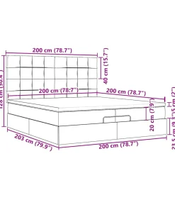 Hot Ottoman bed met matrassen 200x200cm fluweel roze Bedden
