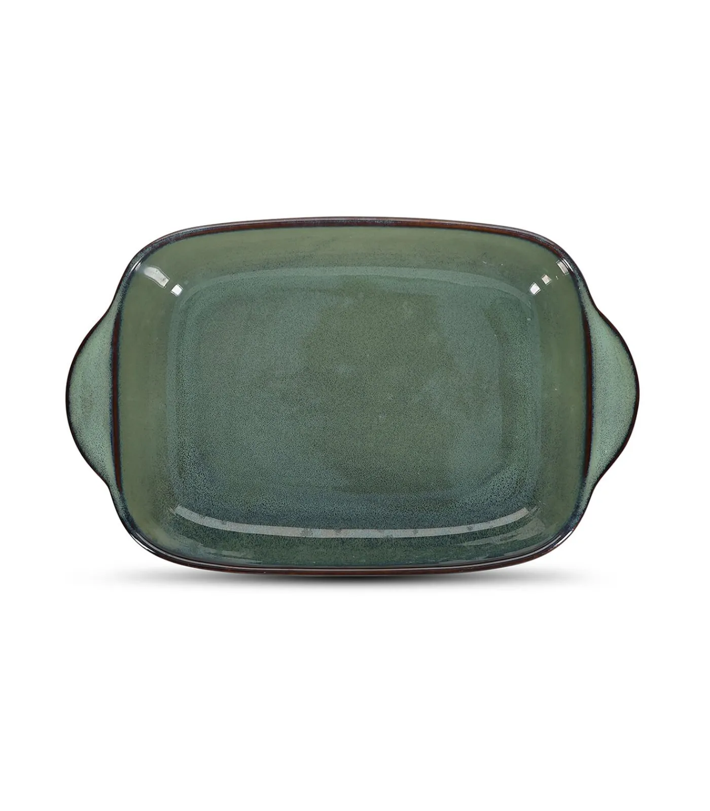 Discount Ovenschaal 32/25,5x20,5xH7cm groen/blauw Meridian Bakken