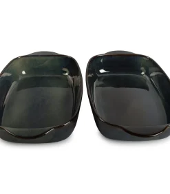 Ovenschaal 39/33x25,5xH8,5cm groen/blauw Meridian Bakken