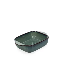 Discount Ovenschaal 25/19,5x16,5xH6cm groen/blauw Meridian Bakken