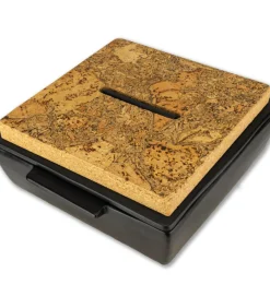 Hot Ovenschotel met deksel en kurk 27x24x10cm zwart Bakken