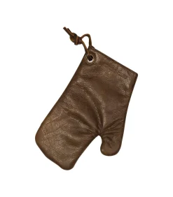 Hot Ovenwant - (Volnerf) Leder - Bruin - Geschikt voor Barbecue - Incl. Geschenkdoos Keuken- & Tafellinnen