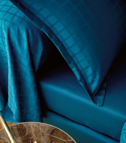 Clearance PALACE Bleu paon - Laken Jacquard katoen Lakens