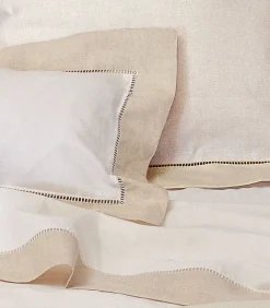 Sale Paris - Tweekleurig laken in halflinnen Made in France Lakens