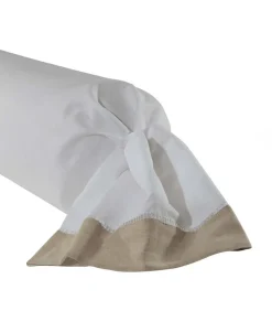 New Paris - Tweekleurig sloop voor rolkussen in halflinnen Made in France Kussenslopen