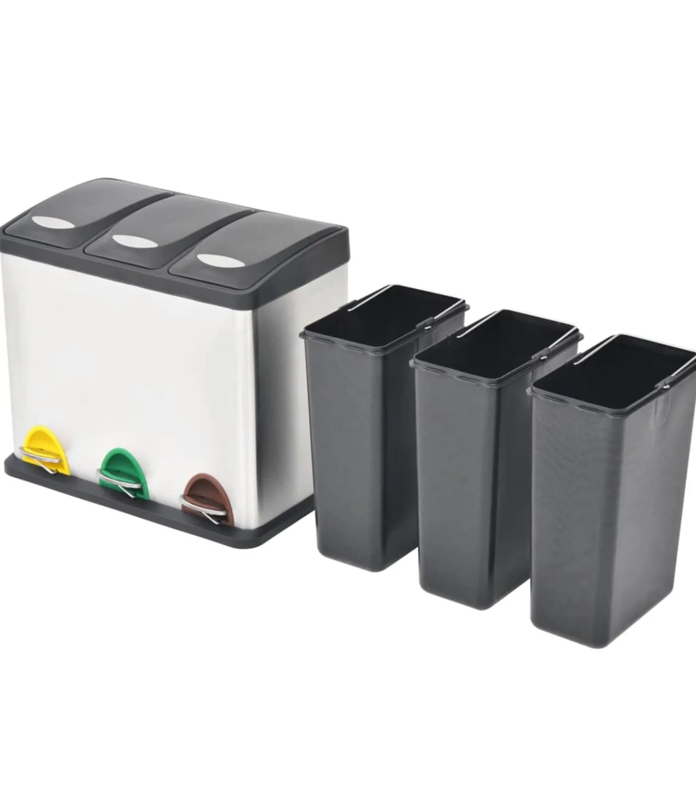 Clearance Pedaalemmer voor recycling 24 L roestvrij staal Manden En Bakken