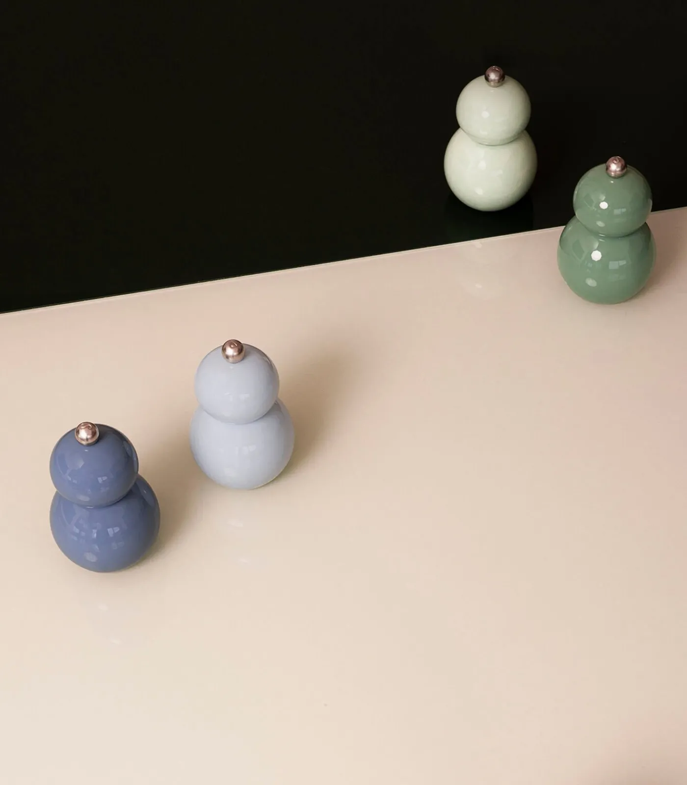 Outlet Peper/zoutmolen H12cm blauw Betty - set/2 Keukenaccessoires