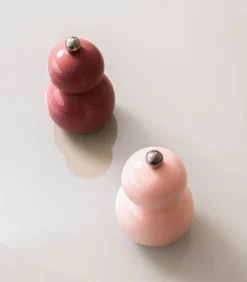 Sale Peper/zoutmolen H12cm roze Betty - set/2 Keukenaccessoires