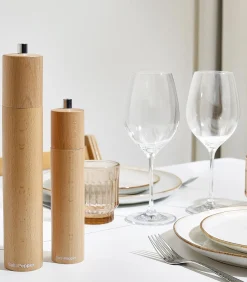 Sale Peper/zoutmolen 5xH29cm hout bruin Grind Keukenaccessoires