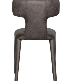 Online Permit Eetkamerstoelen - Leerlook - Zwart/Grijs - Set van 6 Stoelen