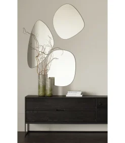 Philou Spiegel - Glas/Metaal - Zwart - 60x55x0,5 Spiegels